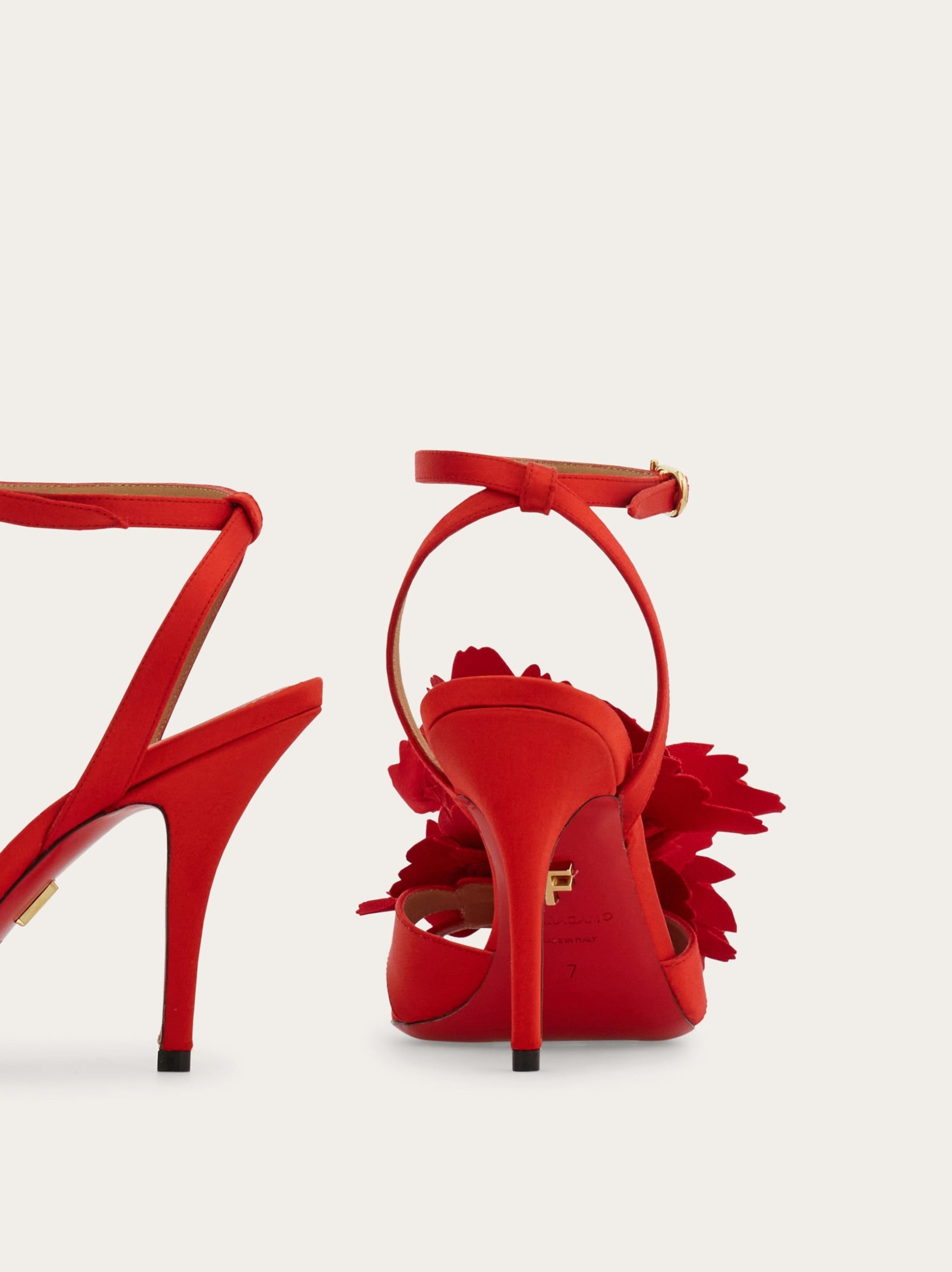 Ferragamo Flower embellished high heel sandal - Image 7